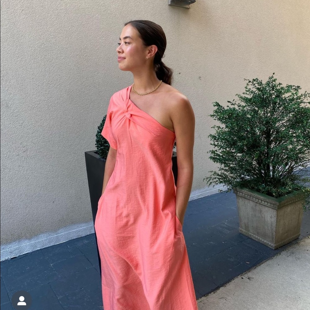COS one shoulder asymmetrical dress